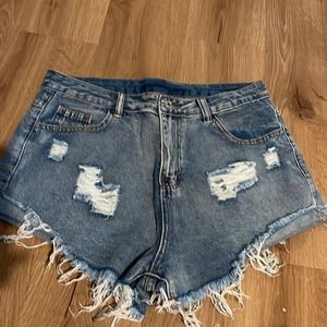 Cute jean distressed shorts